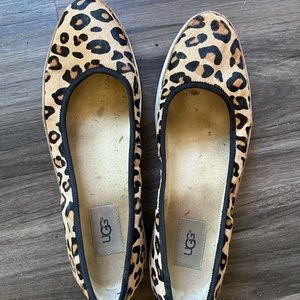 UGG cheetah print hair flats